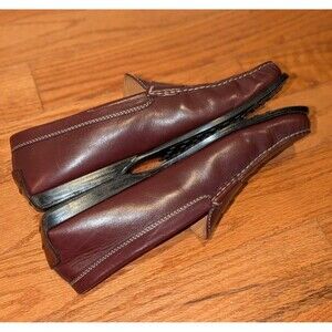 Tods Hickory Brown Leather Slip-On Loafers - Men's Size US 10 Preppy Grampacore